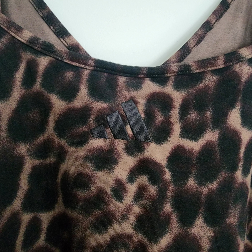 Adidas Essentials Leopard Print Mini 3 Stripes Dr… - image 5